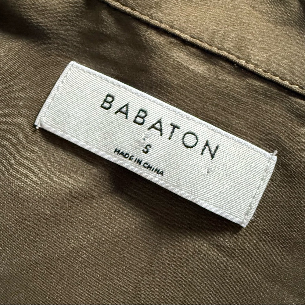 ARITZIA BABATON Ronan Silky Long Sleeve Shirt in Olive Green Size Small - Picture 4 of 6